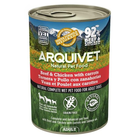 Arquivet ARQUIVET MOKRA KARMA DLA PSA Z wołowiną i kurczakiem 12x400G