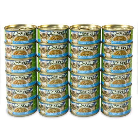Arquivet Arquivet Puszka dla kota o smaku tuńczyka i lucjana 24 x 80 g