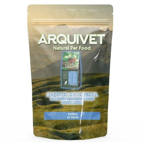 Arquivet PRÓBKA ARQUIVET CAT Original dla kotów sterylizowanych łosoś z ryżem 60 g