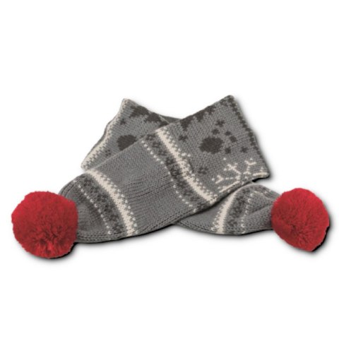 Hobby Szalik Xmas - 1 szt M szaro/biały Hobby Szalik Xmas - 1 szt M szaro/biały
