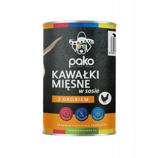 PAKO PAKO mokra karma dla psa kawałki w sosie drób 12x415g