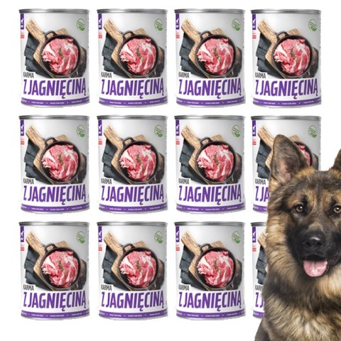 Tuf Tuf TUF TUF [Zestaw] Mokra karma dla psa z jagnięciną 400g x 12szt.