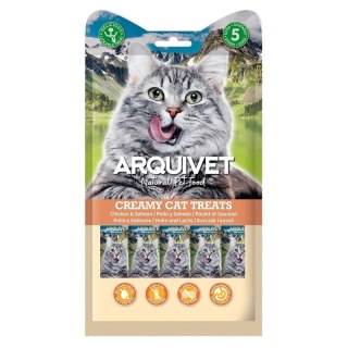 Arquivet ARQUIVET Kremowa przekąska z kurczakiem i łososiem 5X14 g