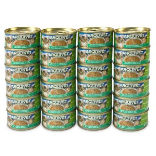 Arquivet Arquivet Puszka dla kota o smaku białego tuńczyka z warzywami 24 x 80 g