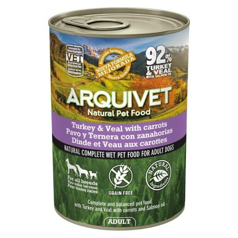 Arquivet Arquivet mokra karma dla psa z indykiem i cielęciną 12x400g