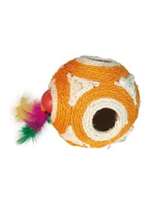 Arquivet [W] ARQUIVET Piłka z sizalu z piłką i piórami 11,5 cm