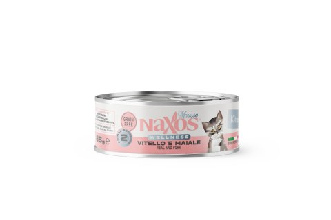 Naxos NAXOS CAT Puszka dla kociąt smaku cielęciny i wieprzowiny 85g
