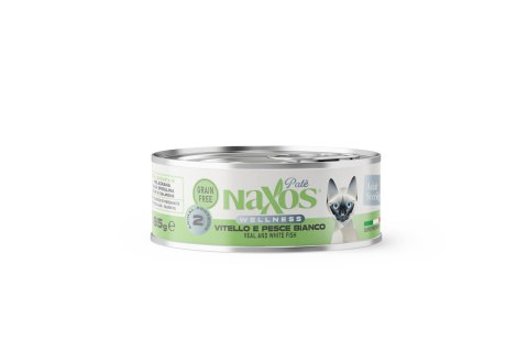 Naxos NAXOS CAT STERILIZED Puszka dla kotów sterylizowanych o smaku cielęciny i białej ryby 85g