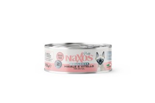 Naxos NAXOS CAT STERILIZED Puszka dla kotów sterylizowanych o smaku wieprzowiny i cielęciny 85g