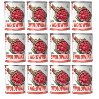 Tuf Tuf TUF TUF [Zestaw] Mokra karma dla psa z wołowiną 400g x 12szt.